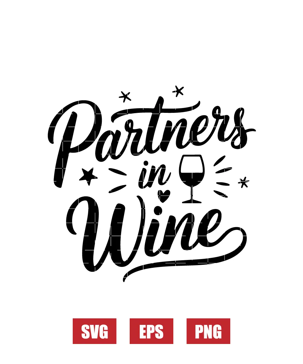 Partners in Wine Svg