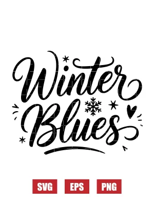 Winter Blues Svg