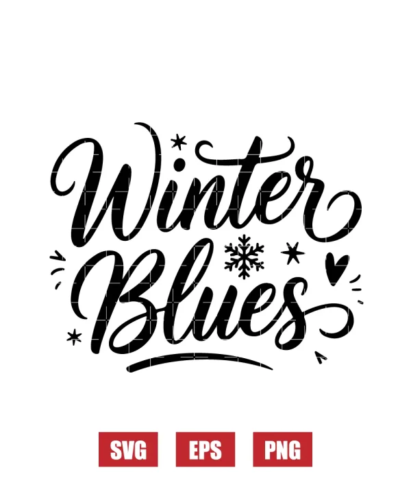 Winter Blues Svg