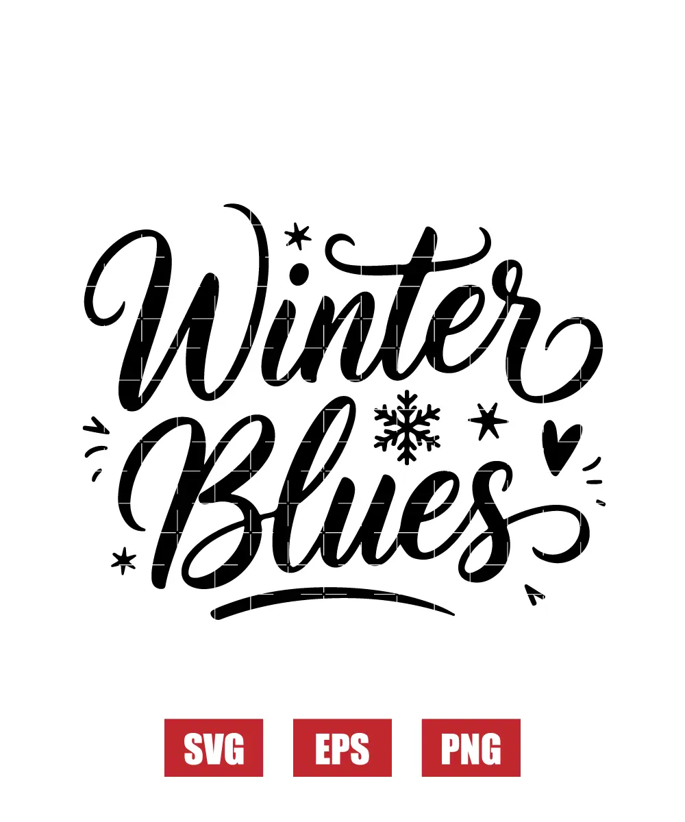 Winter Blues Svg