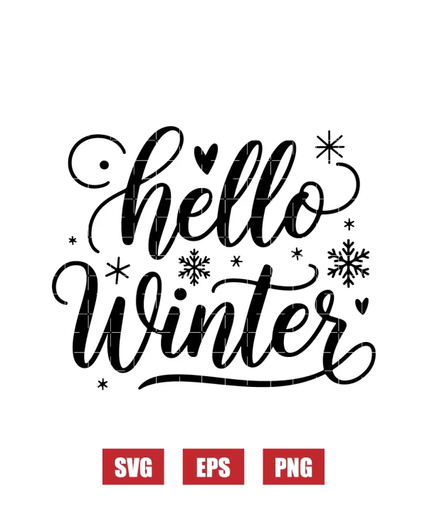 Hello Winter Svg