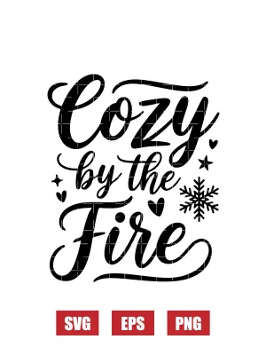 Cozy by the Fire Svg