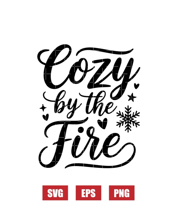 Cozy by the Fire Svg