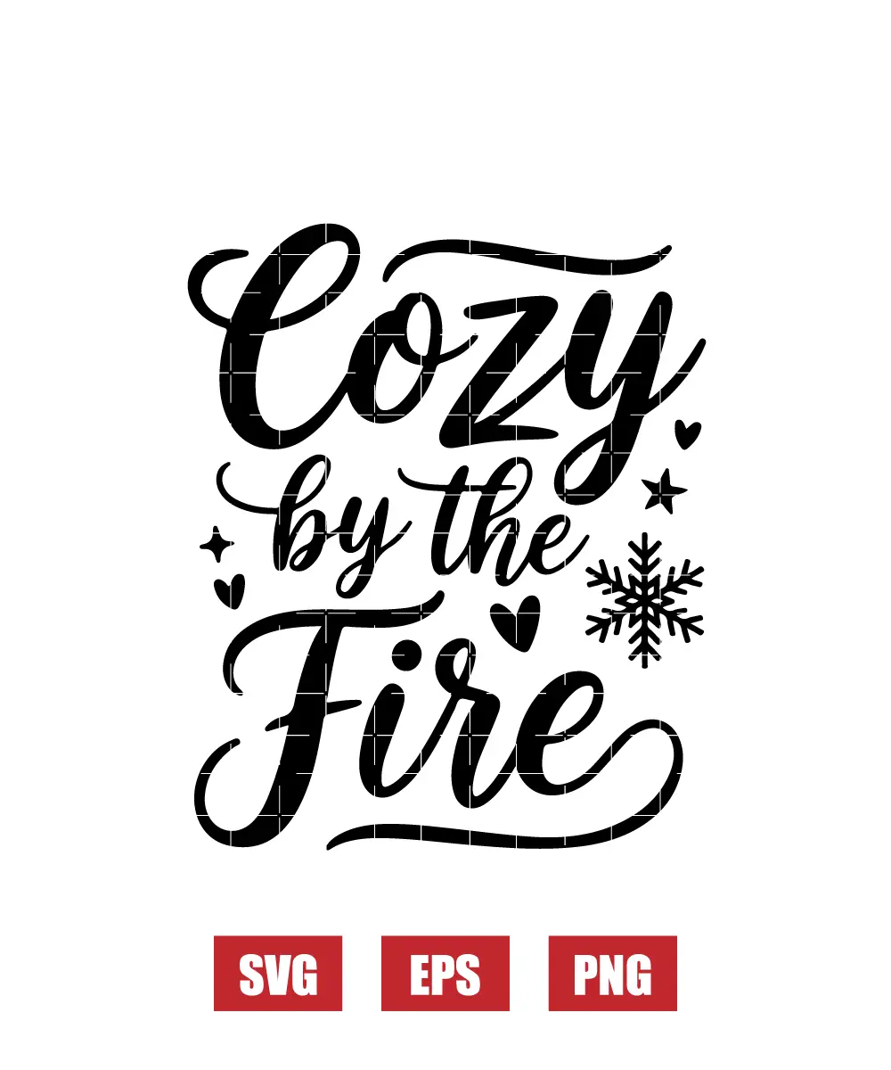 Cozy by the Fire Svg