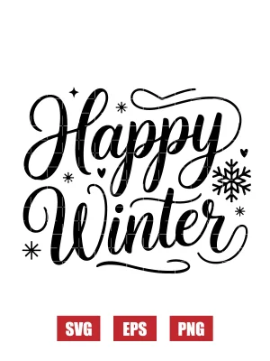 Happy Winter Svg