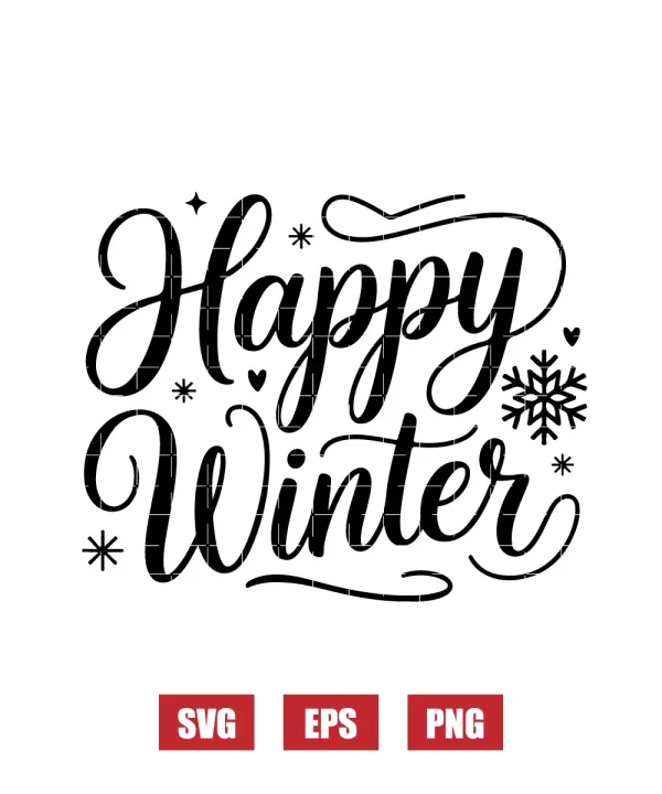 Happy Winter Svg