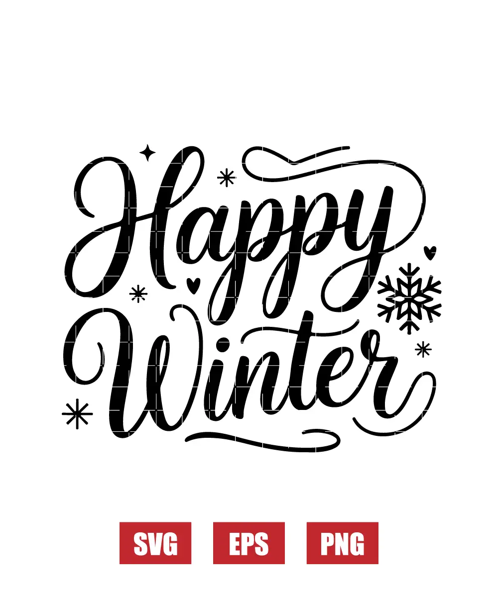Happy Winter Svg