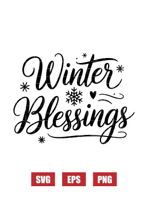 Winter Blessings Svg