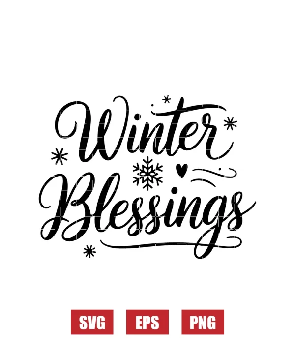 Winter Blessings Svg
