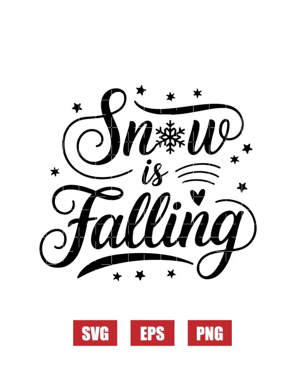 Snow is Falling Svg