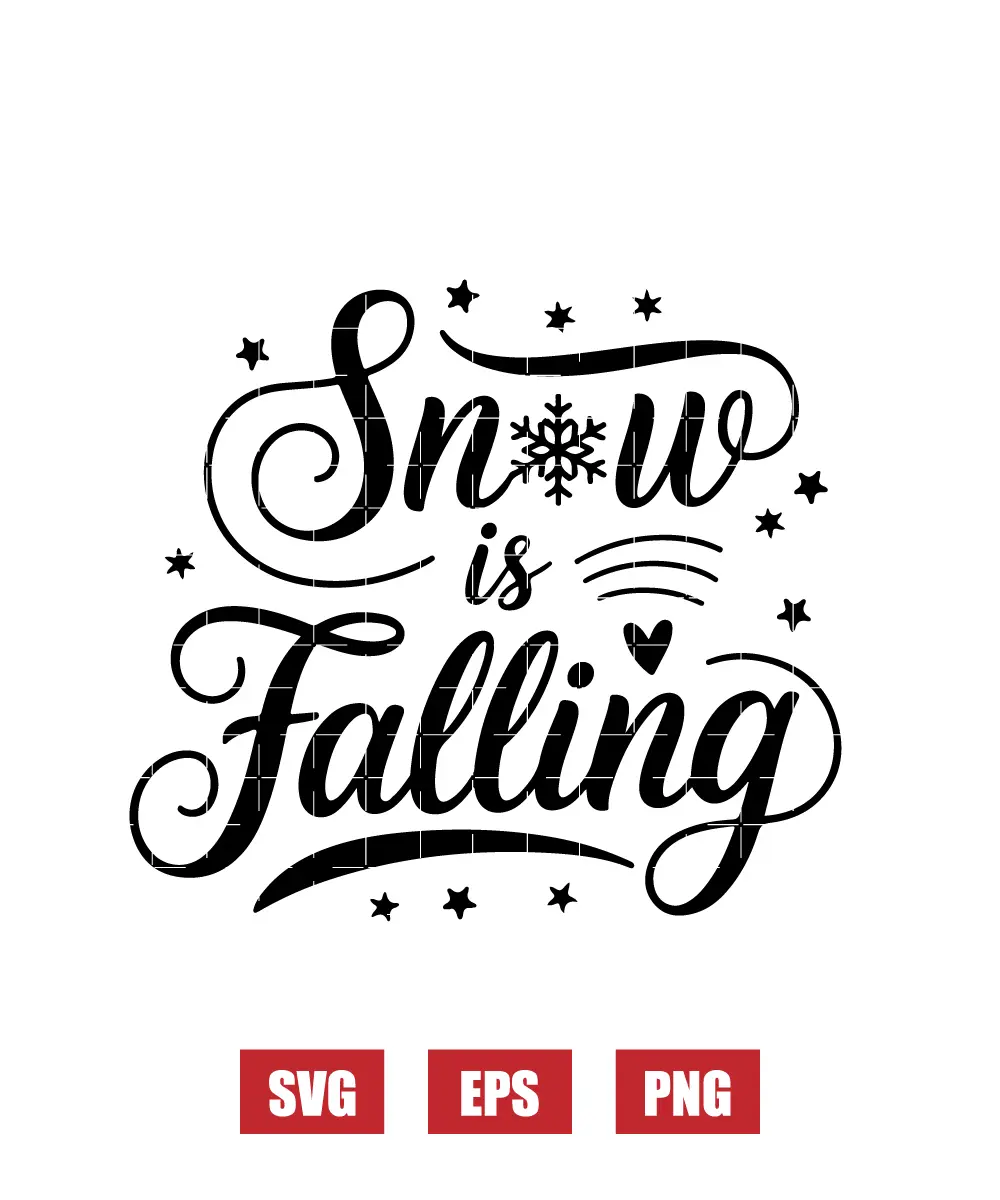 Snow is Falling Svg