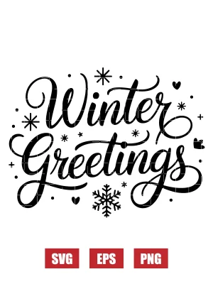 Winter Greetings Svg