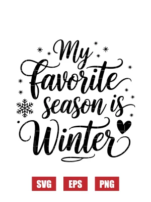 My favorite season is Winter Svg