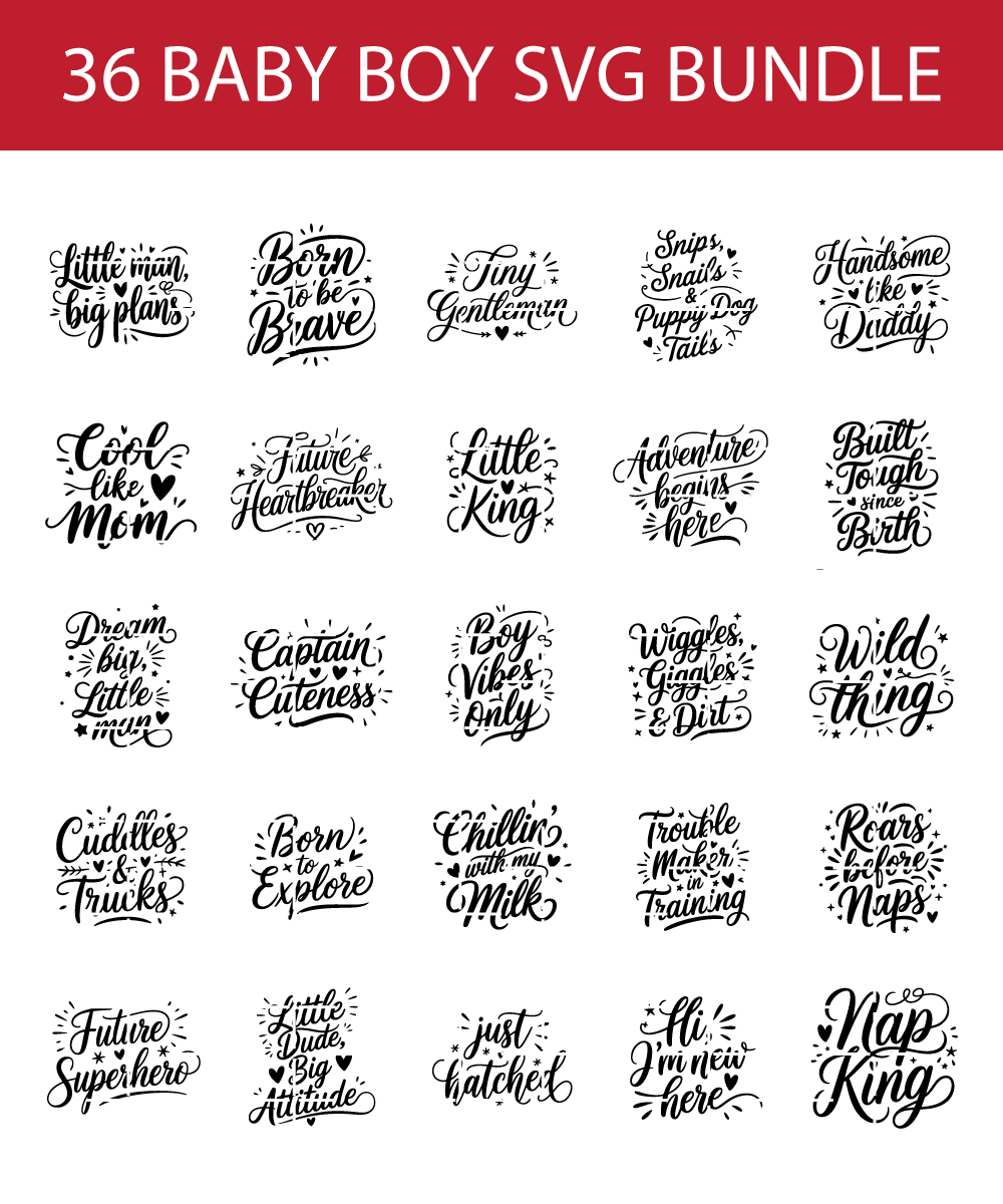 baby boy svg bundle