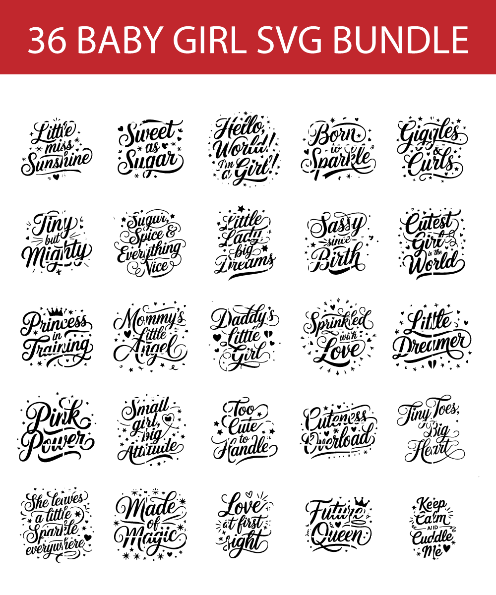 best baby girl svg bundle