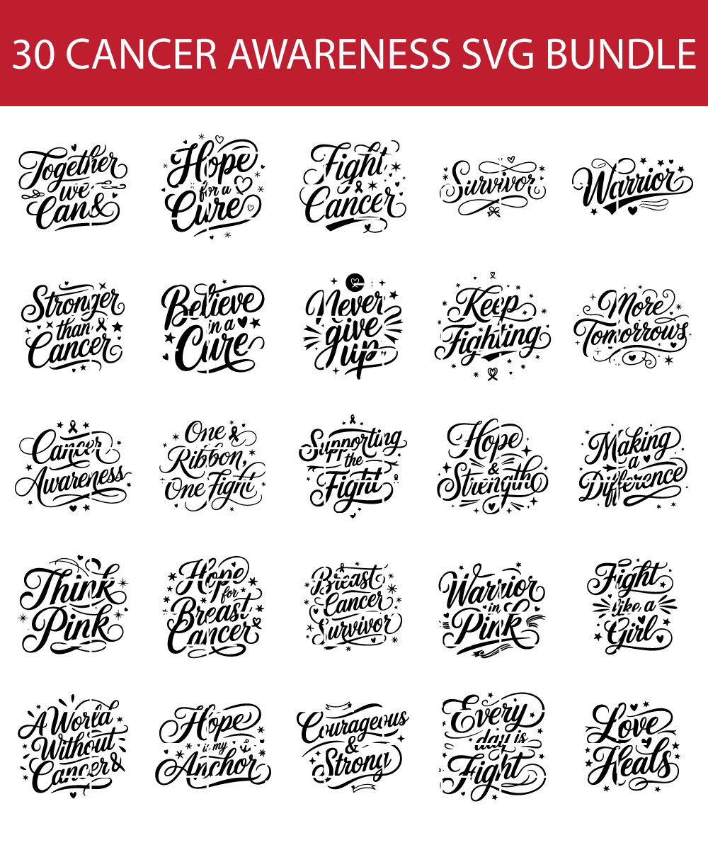 best cancer awareness svg bundle