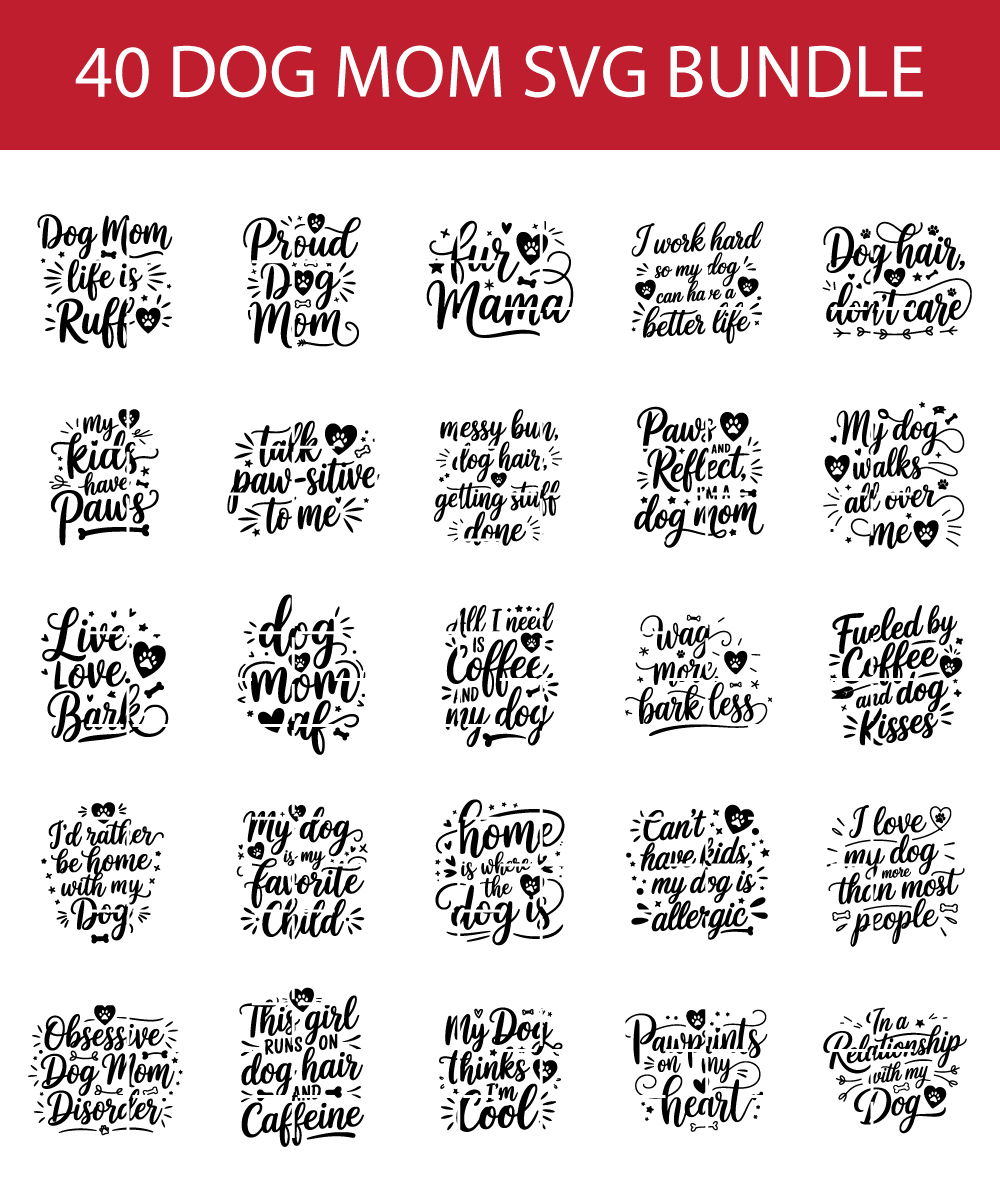 best dog mom svg bundle