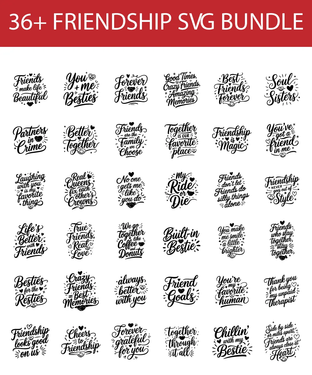 best friendship svg bundle