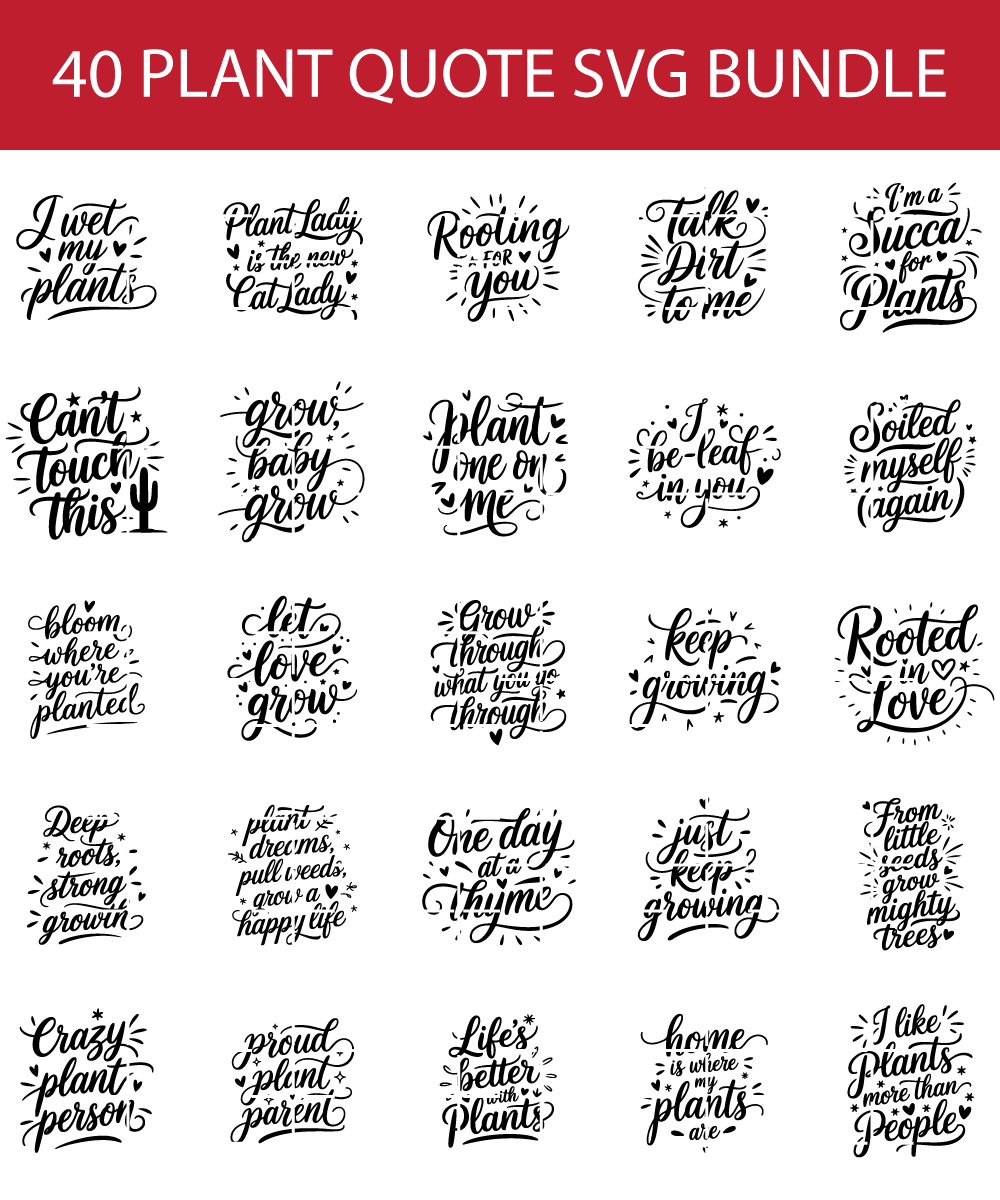 best plant quote svg bundle
