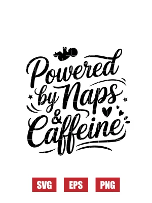 Powered By Naps & Caffeine Svg