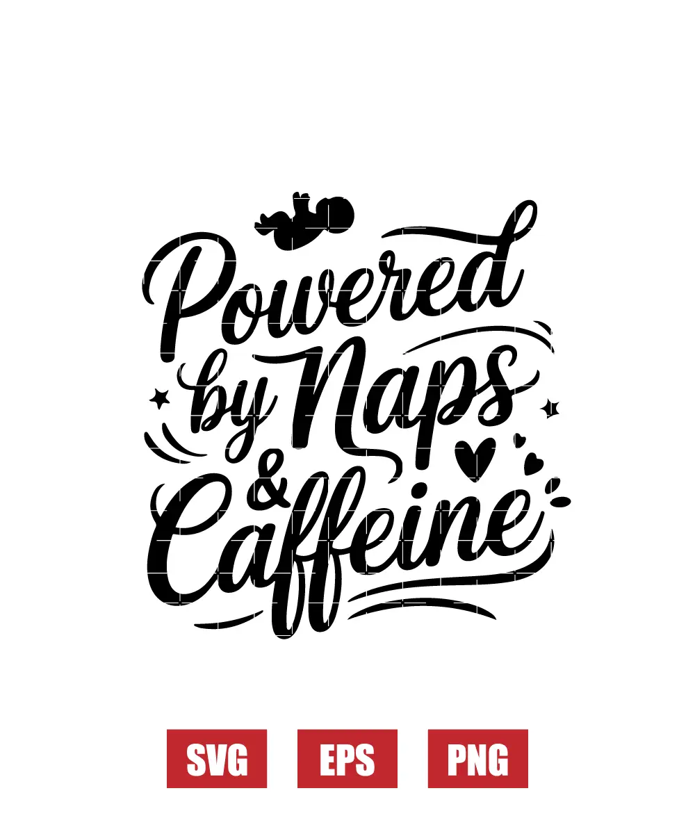 Powered By Naps & Caffeine Svg