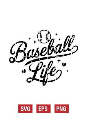 Baseball Life Svg