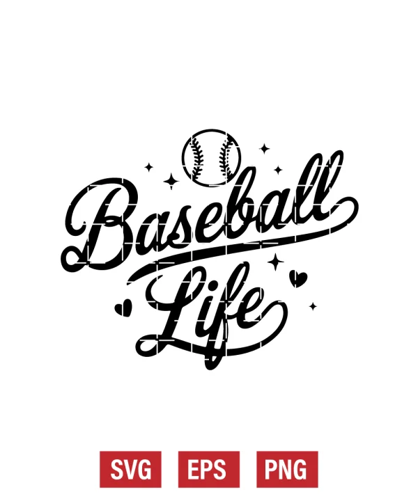 Baseball Life Svg