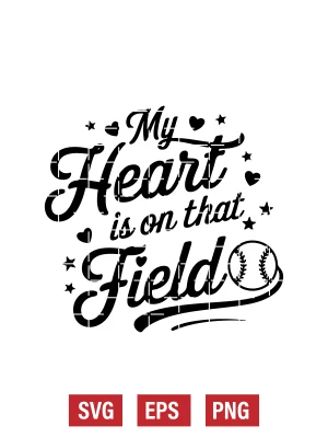 My Heart is on That Field Svg