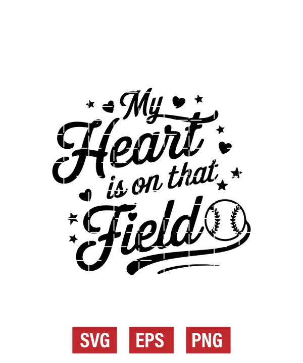 My Heart is on That Field Svg