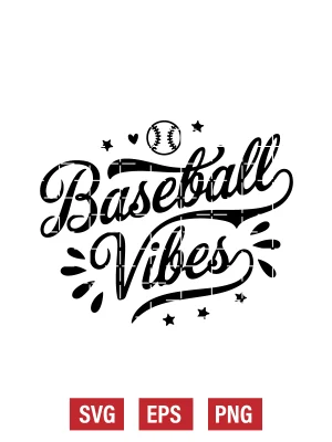 Baseball Vibes Svg