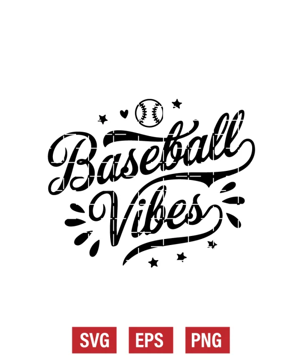 Baseball Vibes Svg