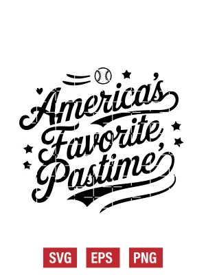 America's Favorite Pastime Svg
