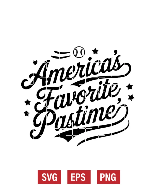 America's Favorite Pastime Svg