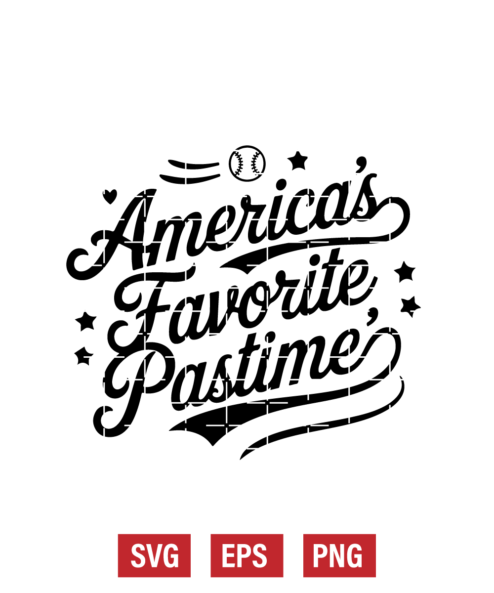 America's Favorite Pastime Svg