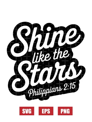 Shine like the stars – Philippians 2:15 Svg
