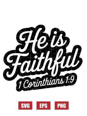 He is faithful – 1 Corinthians 1:9 Svg