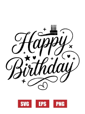 Happy Birthday Svg