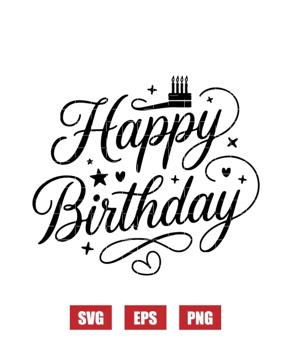 Happy Birthday Svg