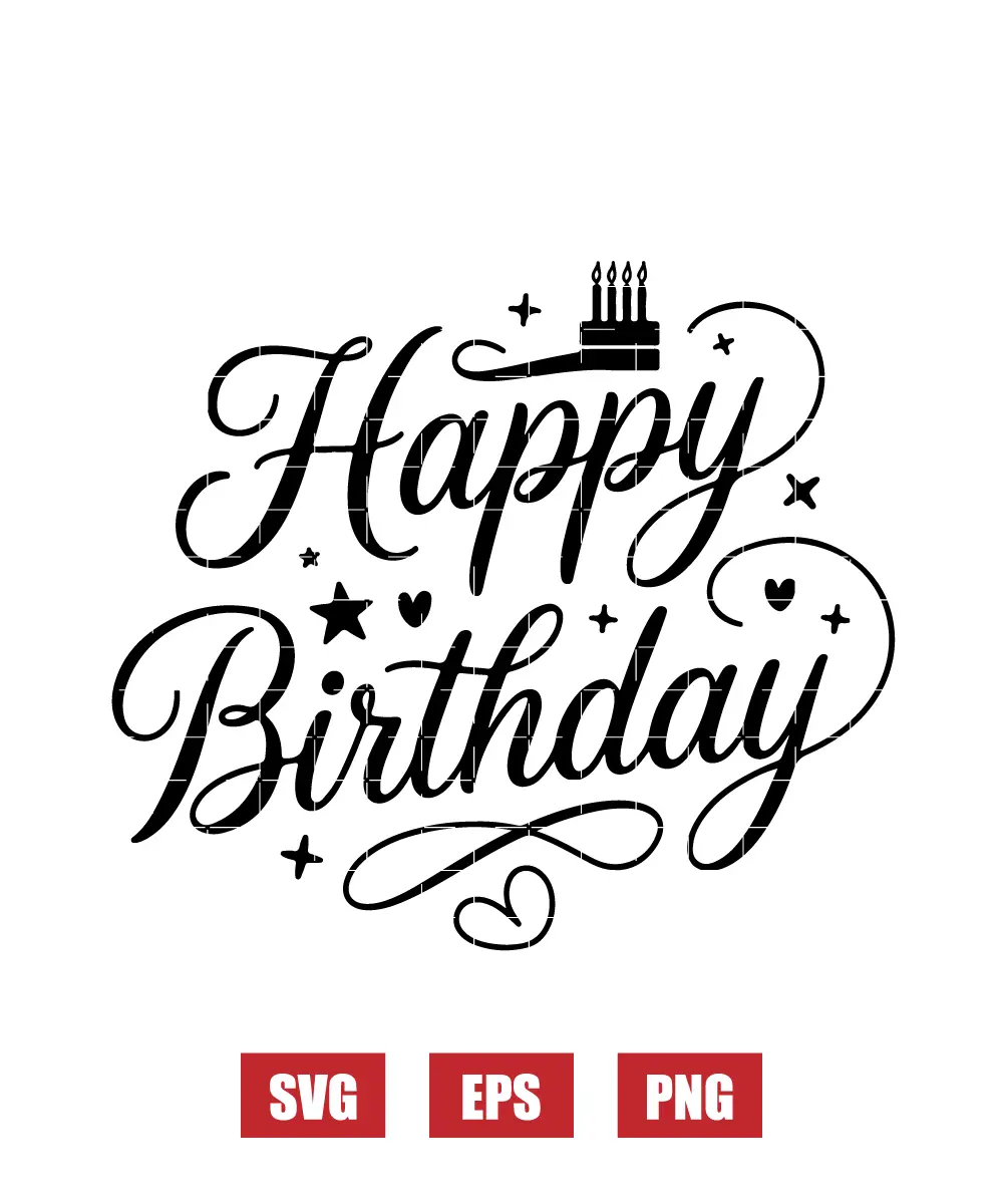Happy Birthday Svg