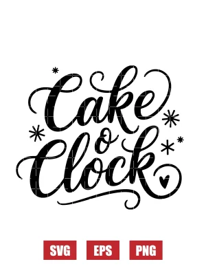 Cake O'Clock Svg