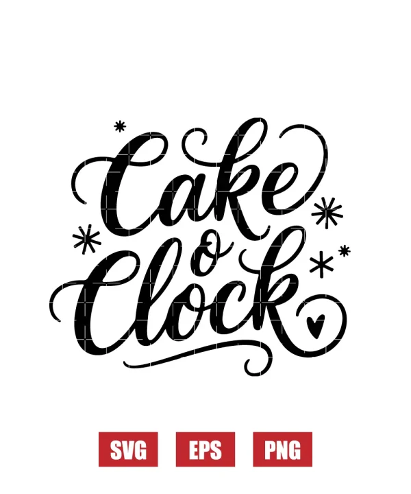 Cake O'Clock Svg