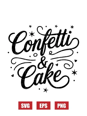Confetti & Cake Svg