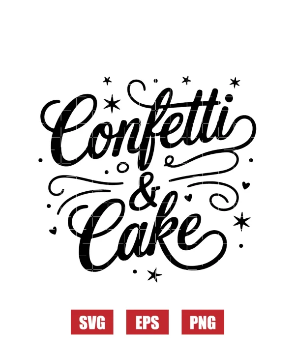 Confetti & Cake Svg
