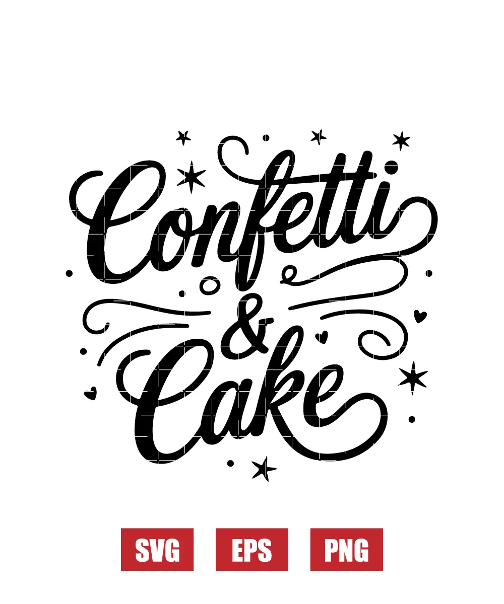 Confetti & Cake Svg