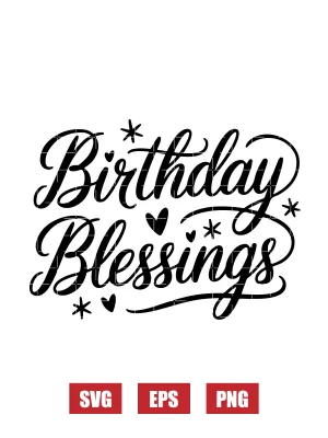 Birthday Blessings Svg