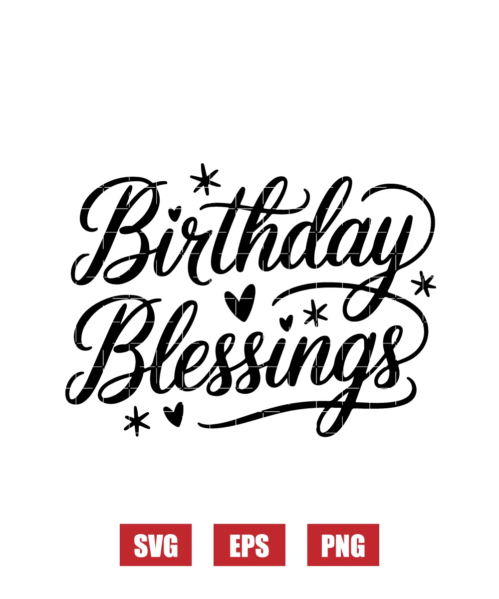 Birthday Blessings Svg
