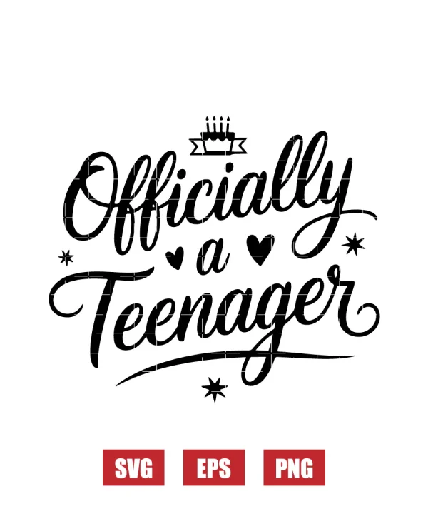 Officially a Teenager  Svg