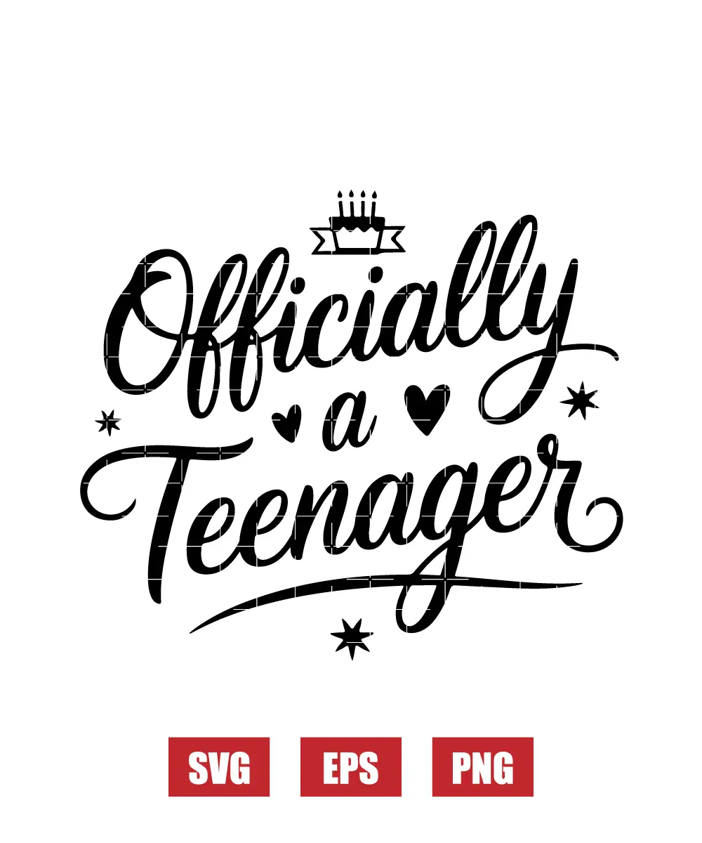 Officially a Teenager Svg