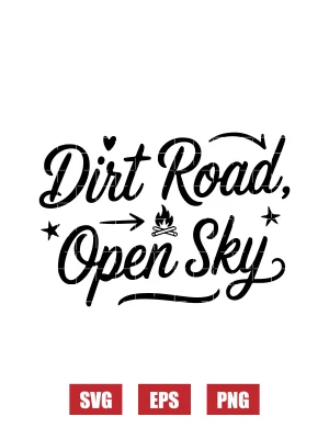 Dirt Road, Open Sky Svg