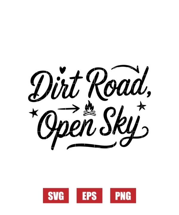 Dirt Road, Open Sky Svg